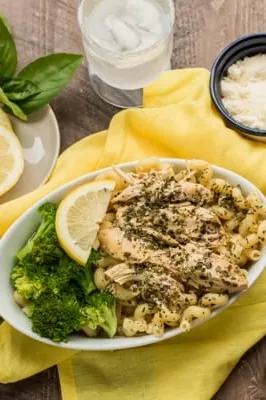 Slow Cooker Lemon Pesto Chicken {Freezer Meal Friendly}