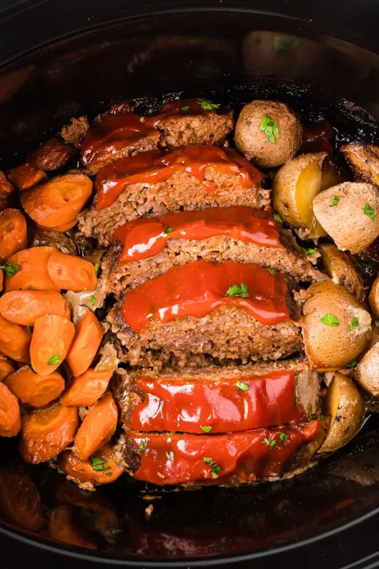 Slow Cooker Meatloaf Dinner