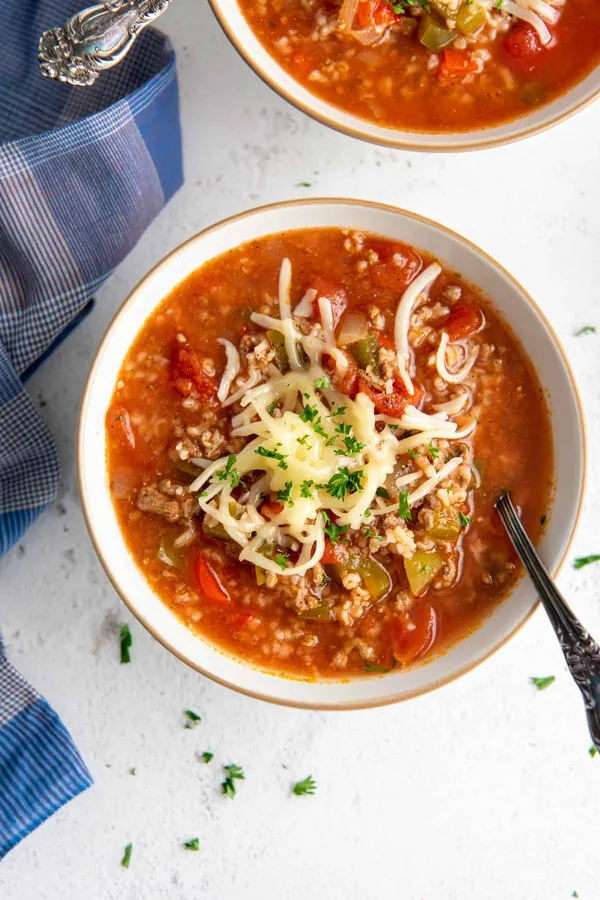 Slow Cooker Stuffed Pepper Soup