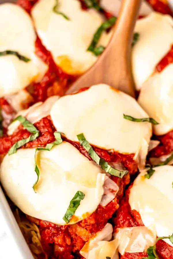 Spaghetti Squash Chicken Parmesan