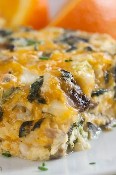 Spinach and Mushroom Breakfast Casserole