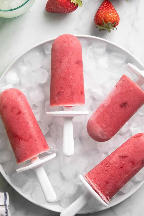 Strawberry Popsicles