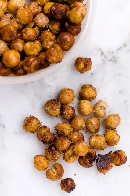 Sweet and Salty Roasted Chickpeas