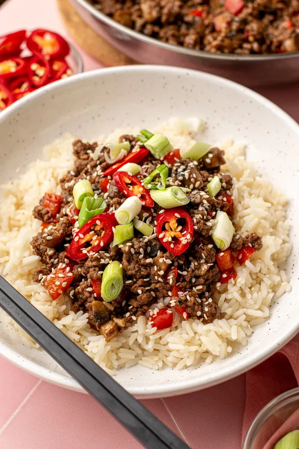 Sweet Chili Ground Beef Bowls