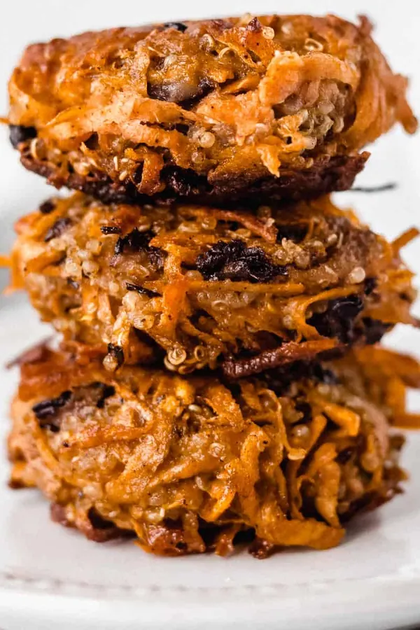 Sweet Potato Fritters with Quinoa & Black Beans