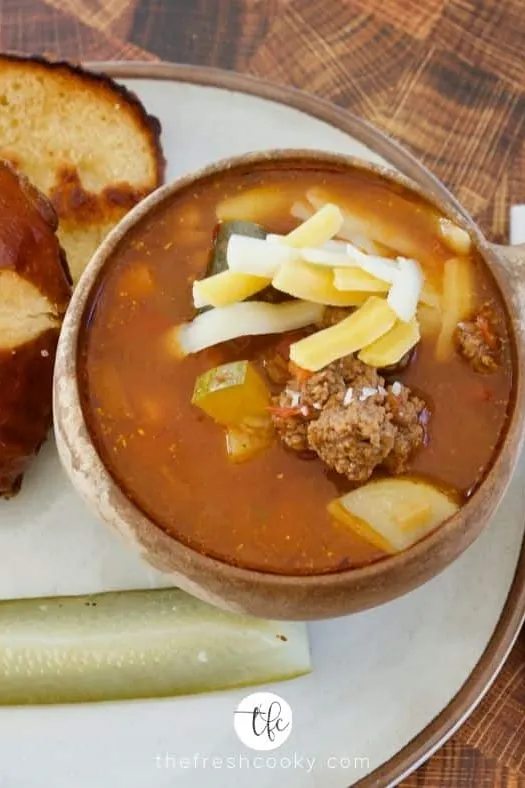The Best Cheeseburger Soup