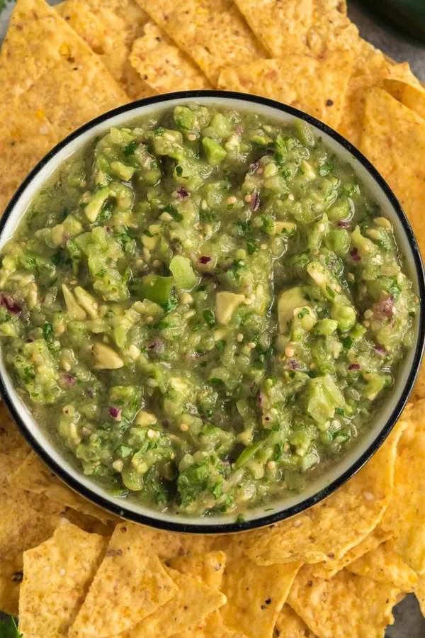 Tomatillo Onion Avocado Salsa