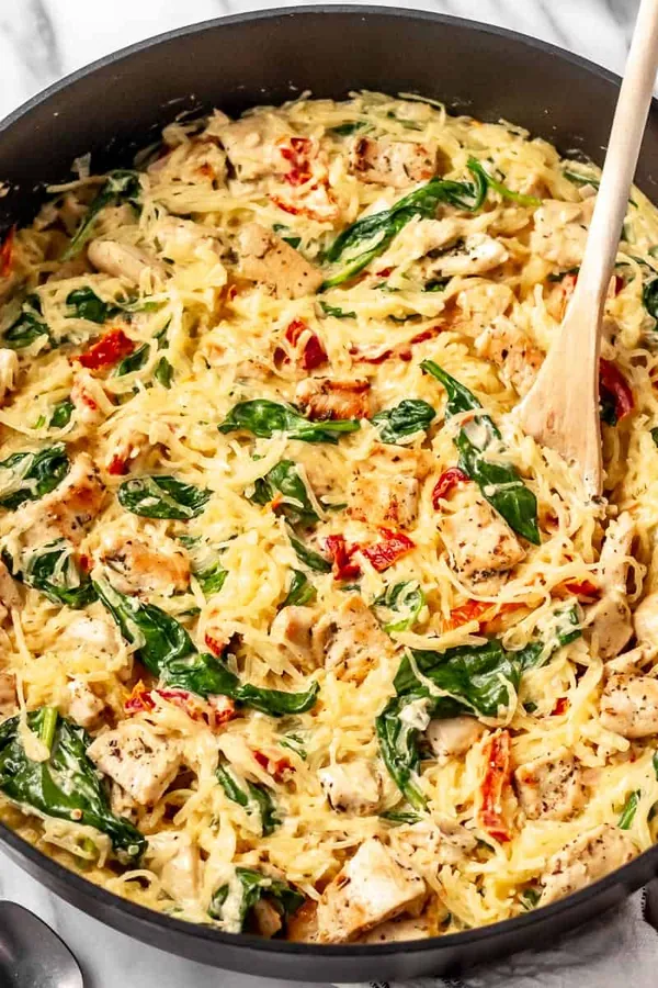 Tuscan Chicken and Spaghetti Squash