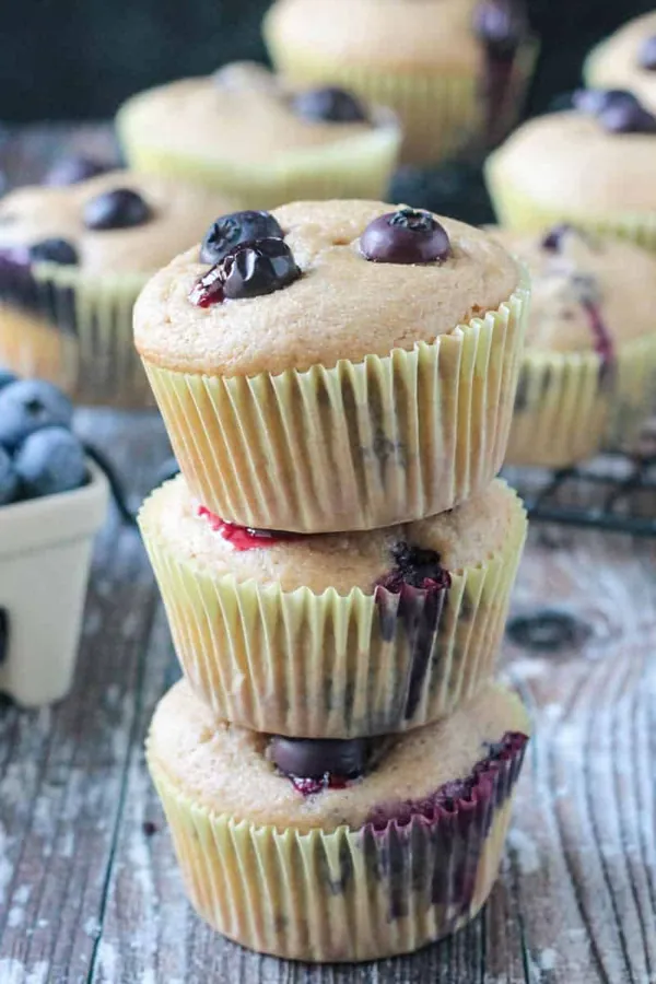 Vegan Banana Blueberry Muffins