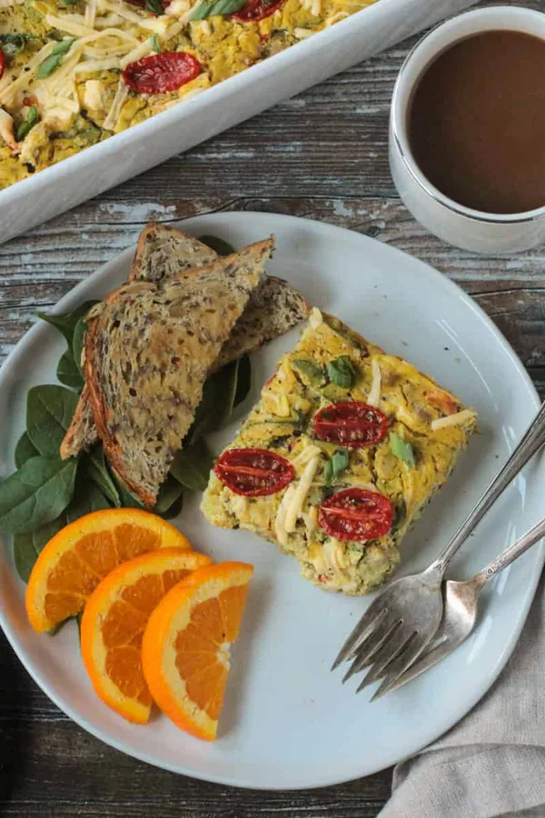 Vegan Breakfast Casserole with Tofu Egg