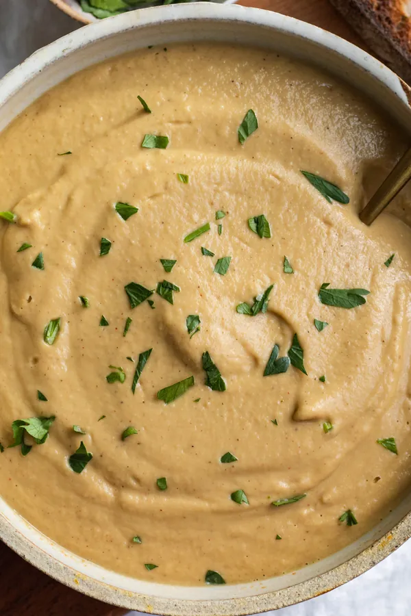 Vegan Cauliflower and Tahini Soup