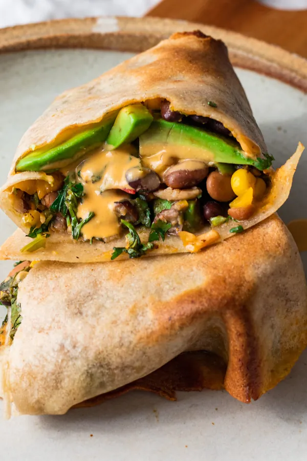 vegan cowboy caviar burrito