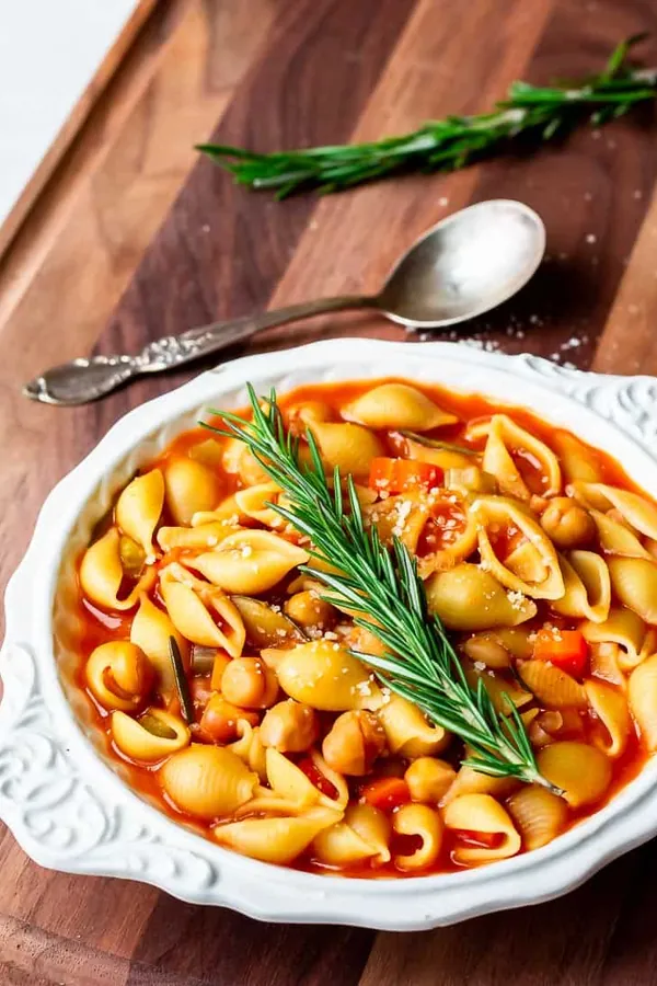 Vegetarian Bean Soup with Pasta