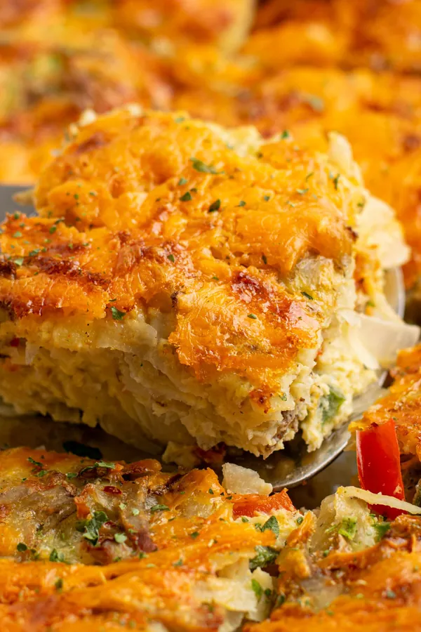 Vegetarian Hash Brown Breakfast Casserole