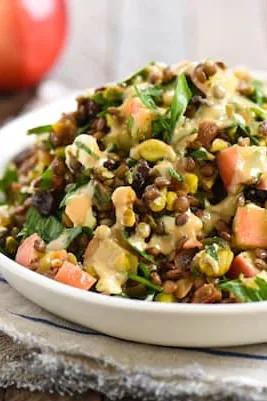 Warm Lentil Salad With Sautéed Apple