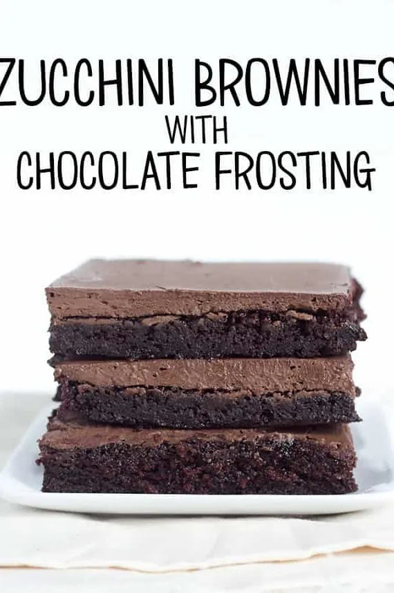 Zucchini Brownies with Chocolate Frosting