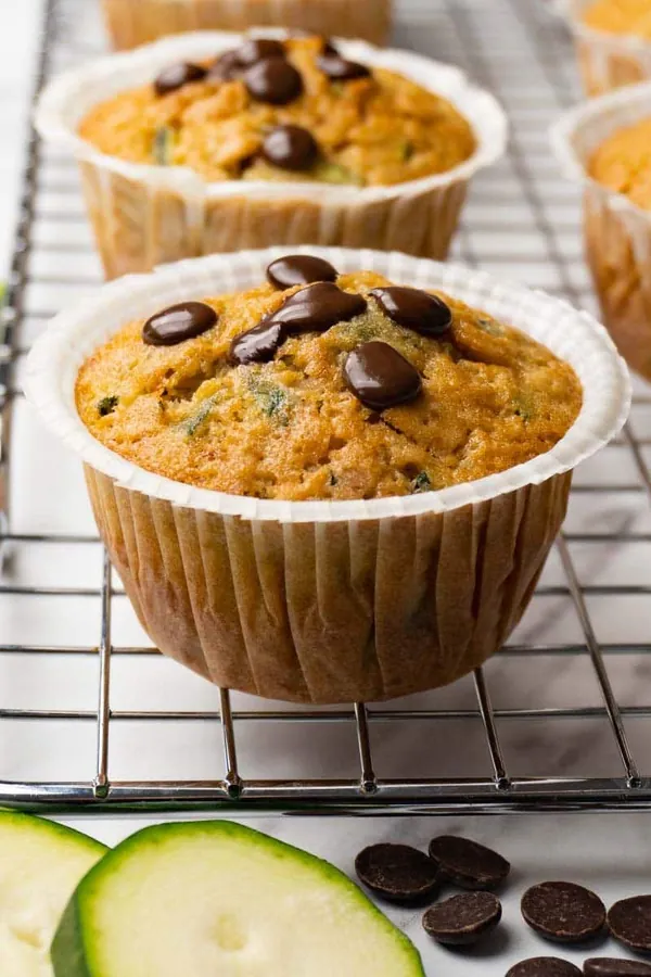 Zucchini chocolate chip muffins