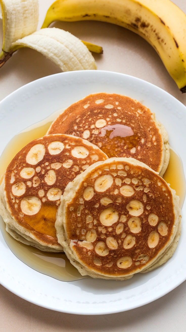 3-Ingredient Banana Oat Pancakes