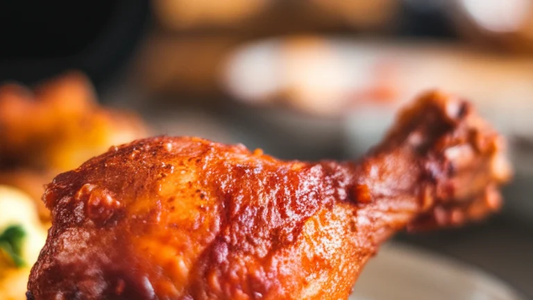 Air Fryer BBQ Chicken Drumsticks - Featured