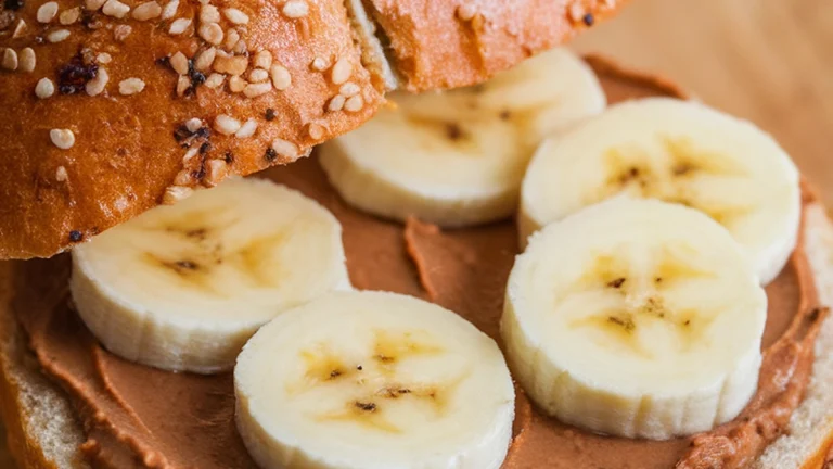 Almond Butter and Banana Chia Bagel - Featured