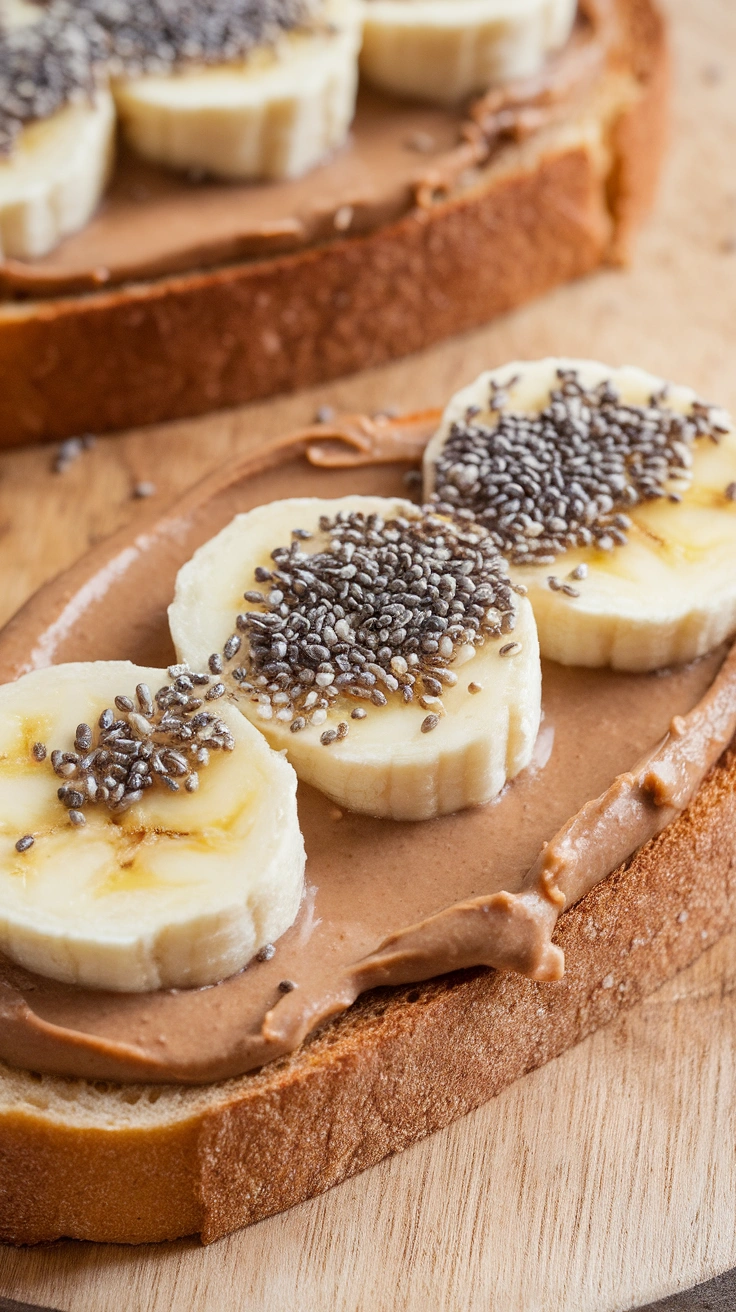 Almond Butter and Chia Banana Toast