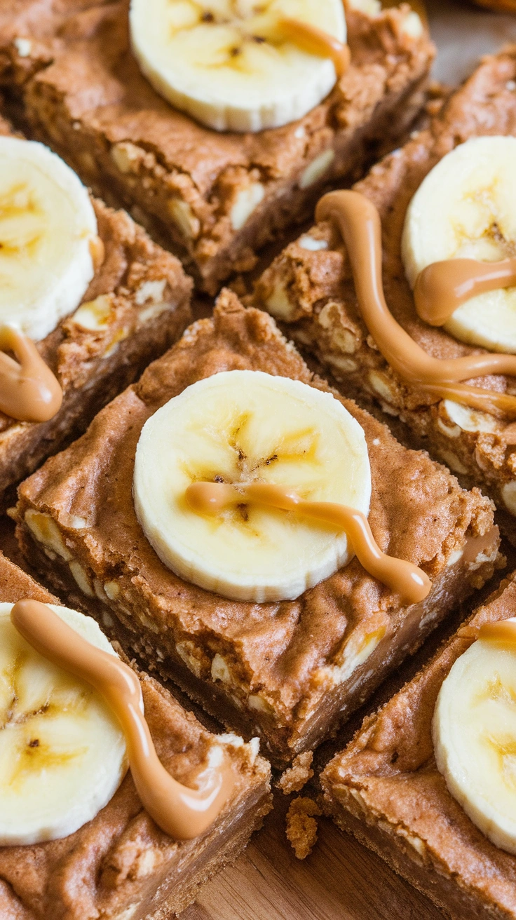 Almond Butter Banana Oat Blondies