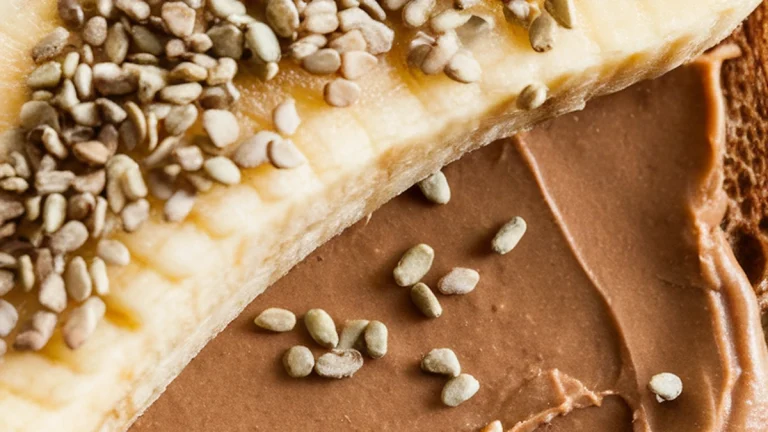 Almond Butter Banana Toast with Hemp Seeds - Featured