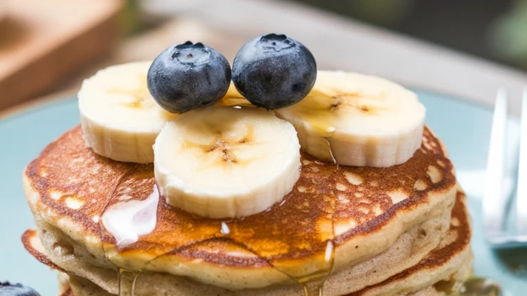 Almond Flour Banana Pancakes - Featured