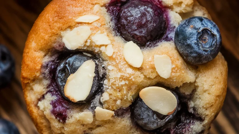 Almond Flour Blueberry Muffins - Featured