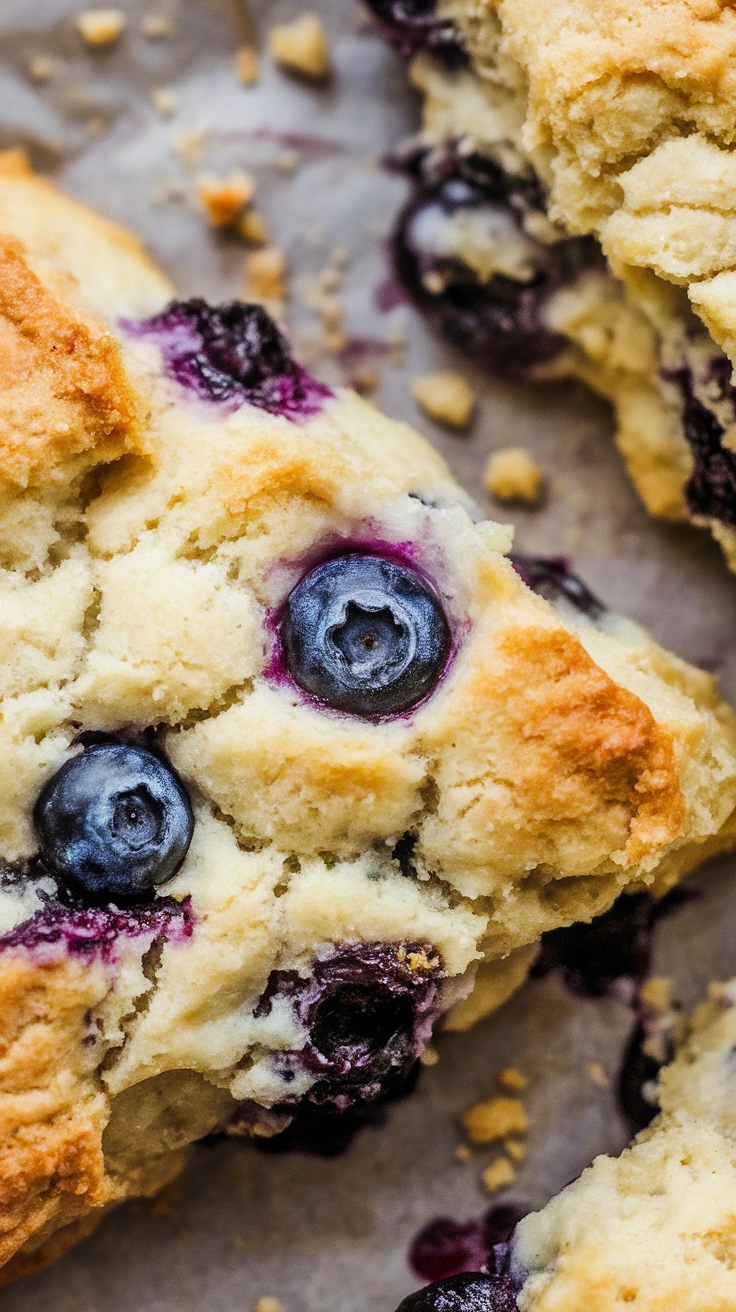 Almond Flour Lemon Blueberry Scones