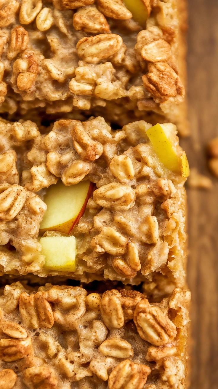 Apple Cinnamon Baked Oatmeal Bars