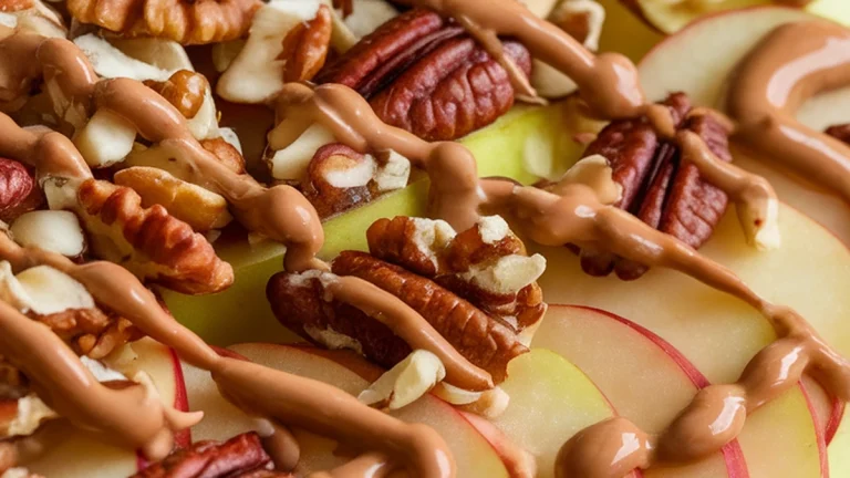 Apple Nachos with Nut Butter Drizzle - Featured