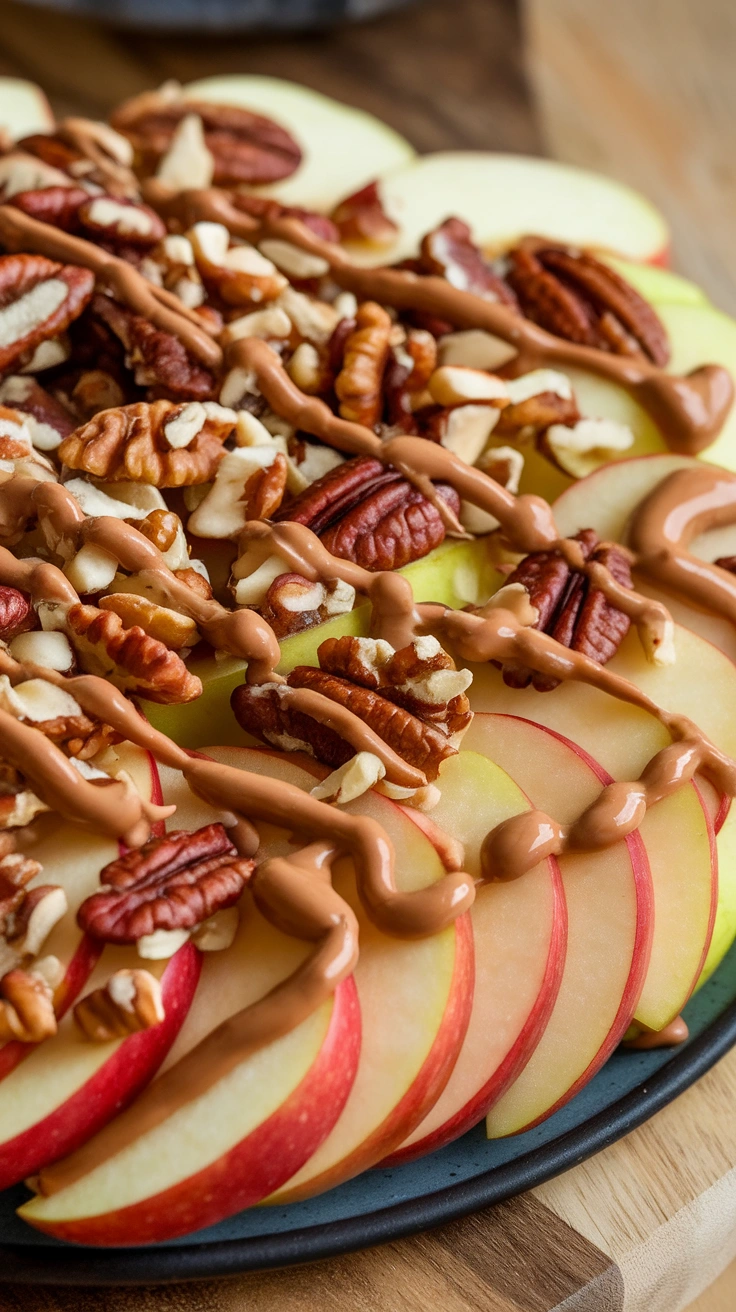 Apple Nachos with Nut Butter Drizzle