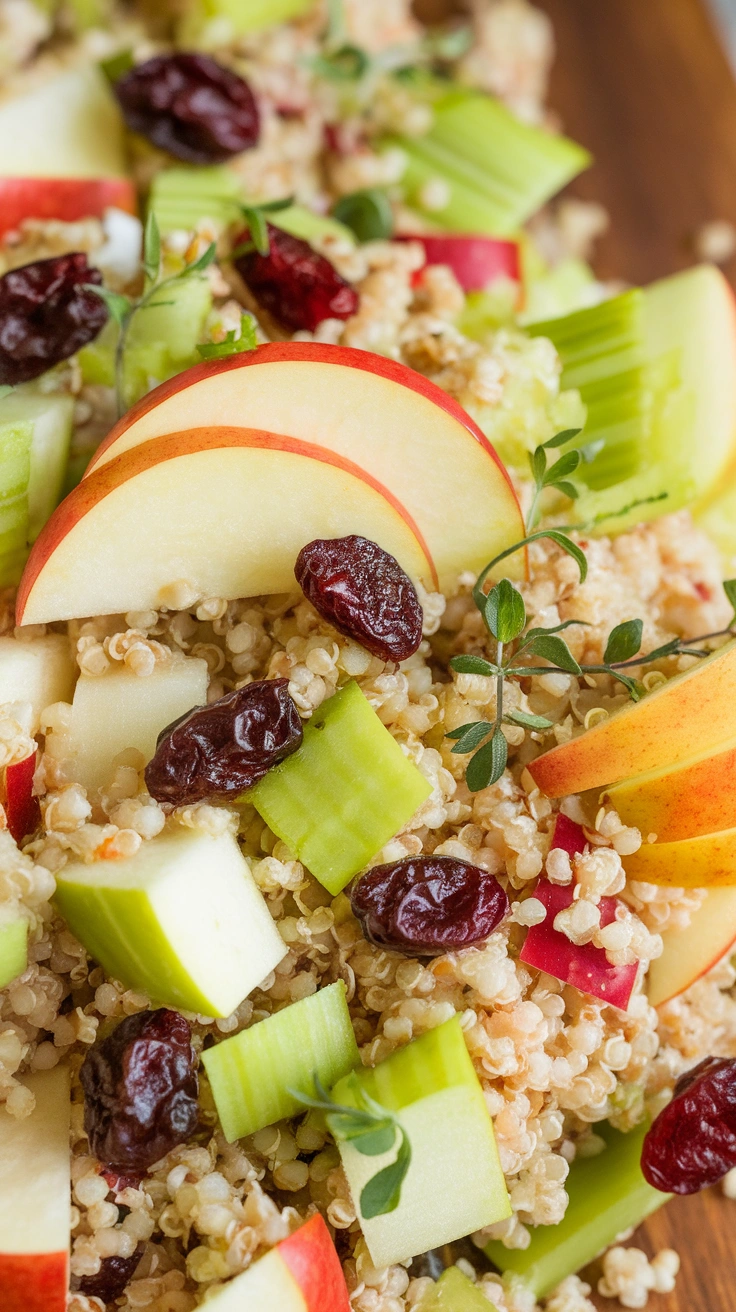 Apple Quinoa Salad with Dried Cranberries