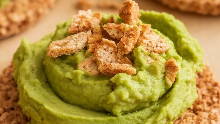 Avocado Mash on Whole Grain Crackers - Featured