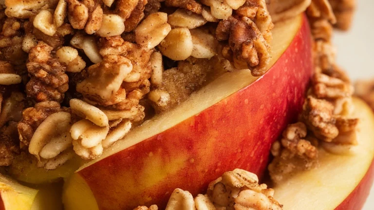 Baked Cinnamon Apples with Granola - Featured