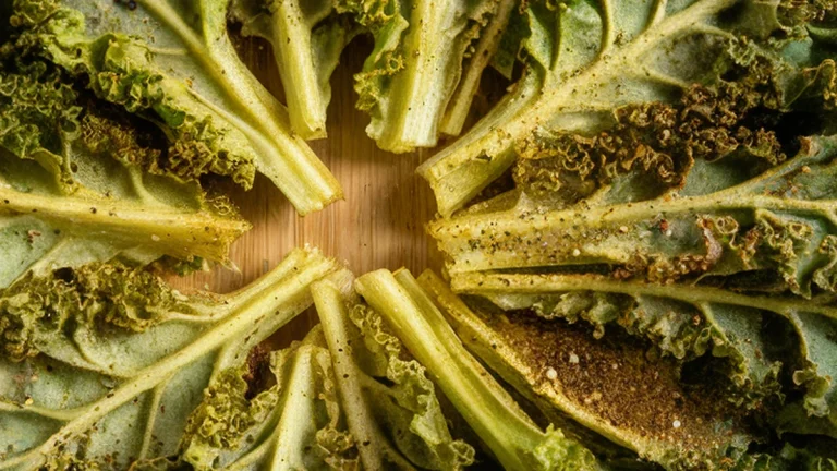 Baked Kale Chips with Lemon and Black Pepper - Featured