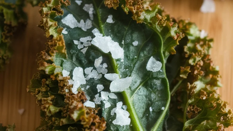 Baked Kale Chips with Sea Salt - Featured