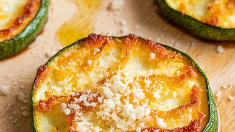 Baked Zucchini Coins with Parmesan - Featured