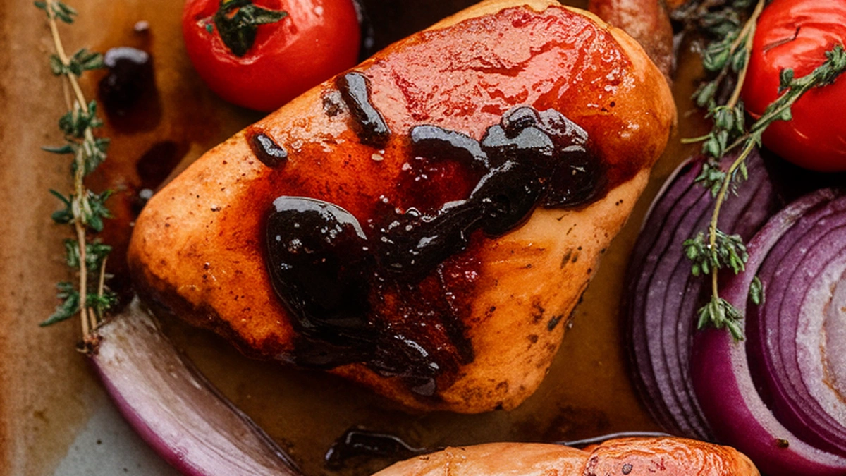 Balsamic Glazed Sheet Pan Chicken - Featured