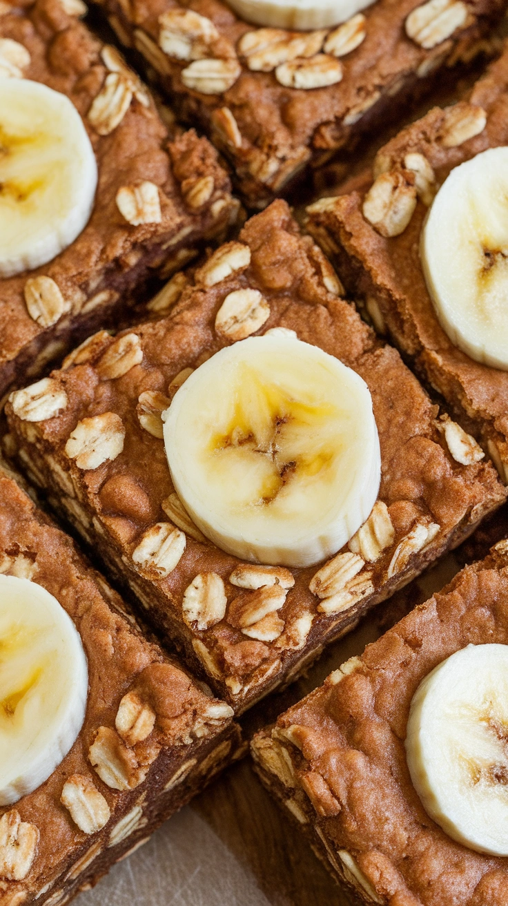Banana Oat Breakfast Brownies