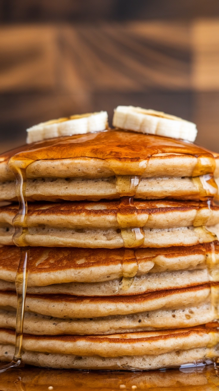 Banana Oat Protein Pancakes