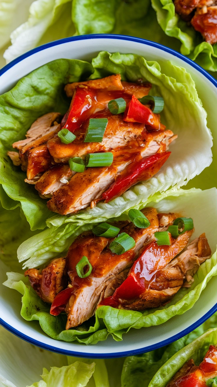 BBQ Chicken Lettuce Wraps