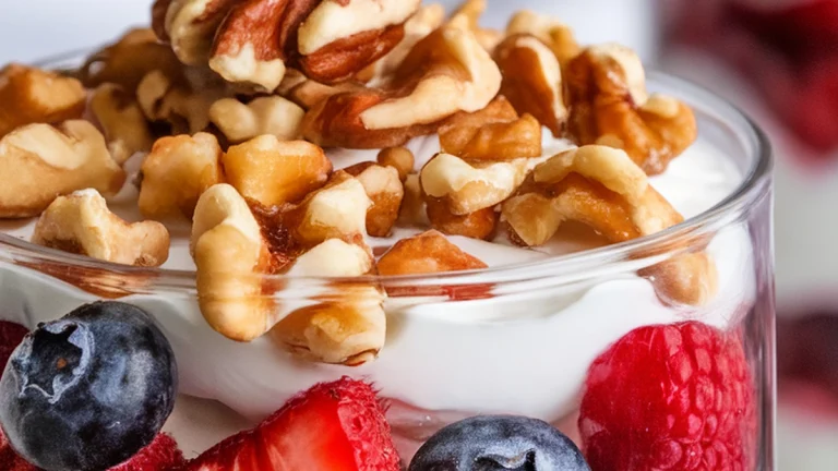 Berry and Walnut Greek Yogurt Parfait - Featured