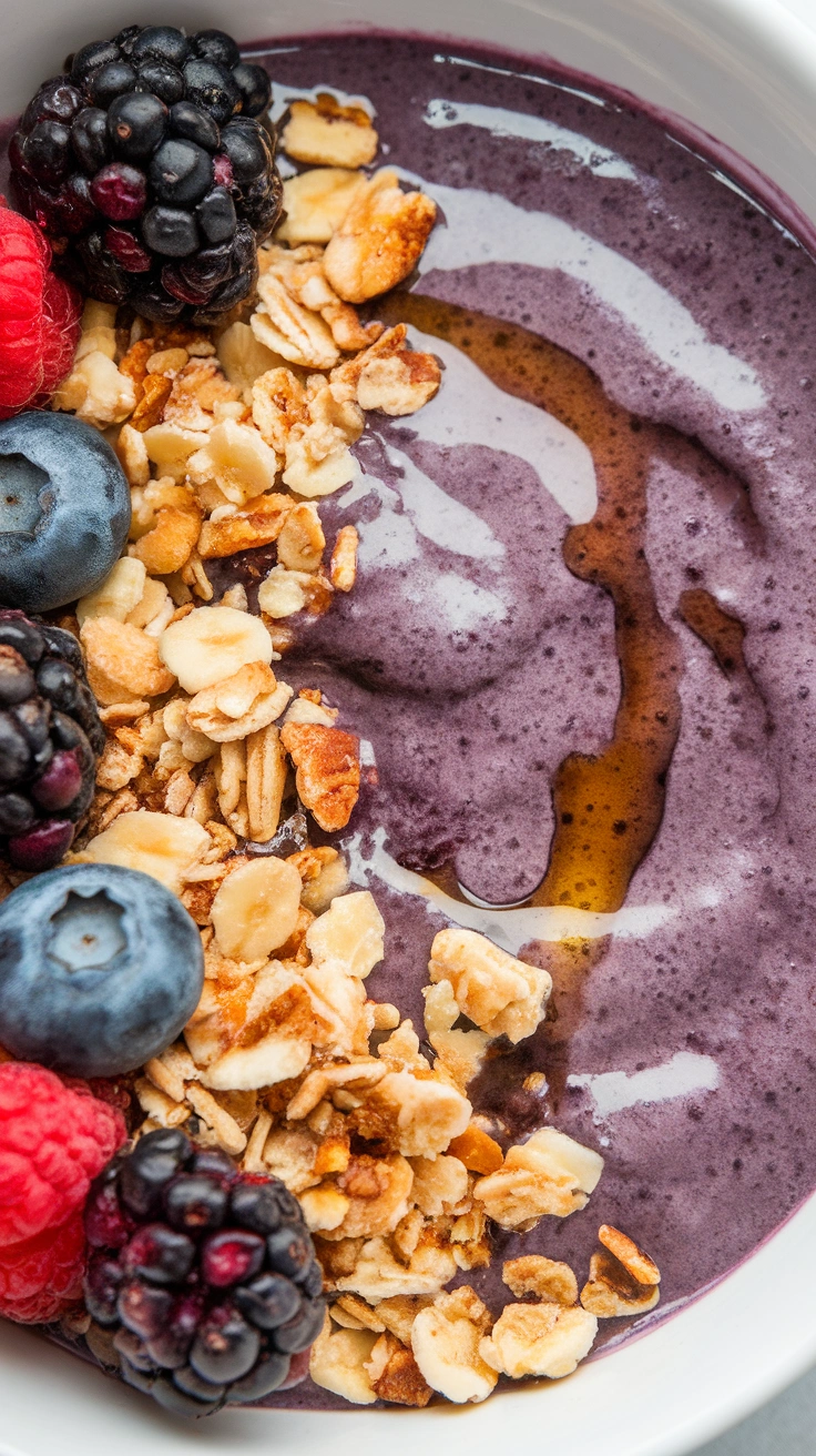 Blackberry Banana Smoothie Bowl