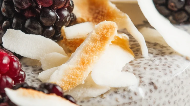 Blackberry Coconut Chia Pudding - Featured