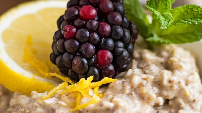 Blackberry Lemon Overnight Oats - Featured