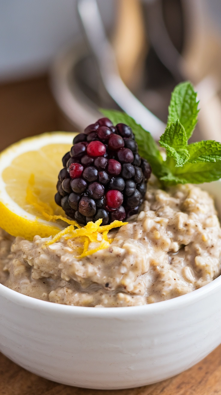 Blackberry Lemon Overnight Oats