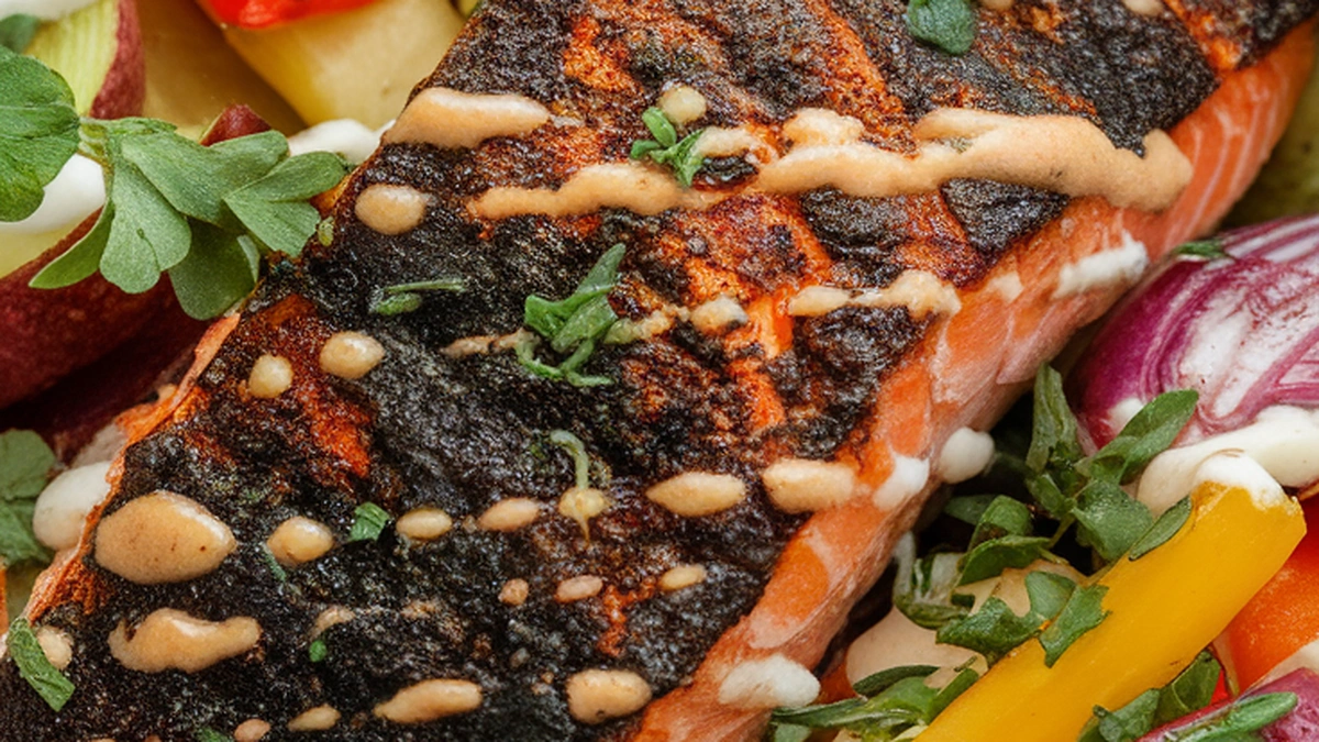 Blackened Salmon Burrito Bowl - Featured