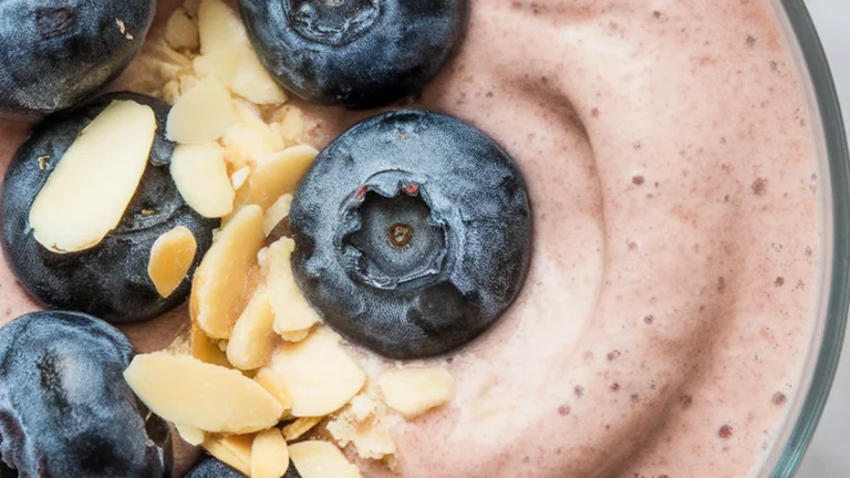 Blueberry Almond Butter Smoothie - Featured